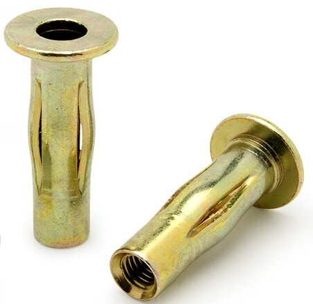 CF-31C1IPBSY 5/16-18 x Grip 1 Prebulbed Quadrafold Steel Zinc Yellow Rivet Nut