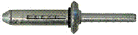 RV6603-9-10W RV6603-9-10W BULB-TITE 9/32" X 1.340 (.250-.625 GRIP) ALUM-ALUM DOME HEAD W/WASHER