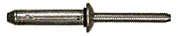 RV6607-5-5W RV6607-5-5W BULB-TITE 5/32" X 0.800" (.020-.312 GRIP) ALUM-ALUM SHAVEABLE SERIES HEAD W/WASHER