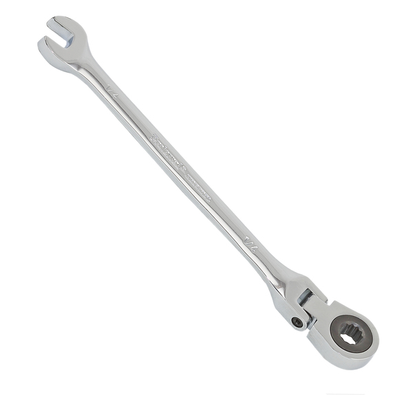 T44008 PROFERRED FLEX RATCHETING COMBINATION WRENCH, CHROME FINISH - 1/4"