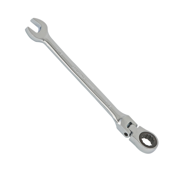 T44014 PROFERRED FLEX RATCHETING COMBINATION WRENCH, CHROME FINISH - 7/16"