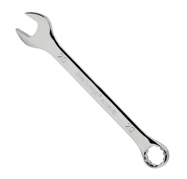 T46120 PROFERRED COMBINATION WRENCH, CHROME FINISH - 20MM CHROME FINISH