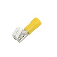 Vinyl Piggy Back Push-On Terminal, .250&quot;, Yellow, 12-10 Ga (100 MIN)
