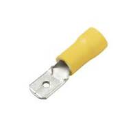 CF-533005 Vinyl Push-On Terminal, Funnel Entry, Male, .250", Yellow, 12-10 Ga (100 MIN)