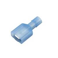 Nylon Push-On Terminal, Male, Fully Insulated, .250&quot;, Blue, 16-14 Ga (100 MIN)
