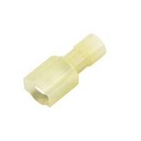 Nylon Push-On Terminal, Male, Fully Insulated, .250&quot;, Yellow, 12-10 Ga (100 MIN)