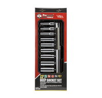 S06301 PROFERRED 3/8" DRIVE STANDARD SAE SOCKET SET - 12 PIECE 12 POINT DEEP SAE