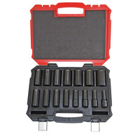 S11101 PROFERRED 1/2" DRIVE IMPACT SAE SOCKET SET - 15 PIECE 6 POINT DEEP IMPACT SAE