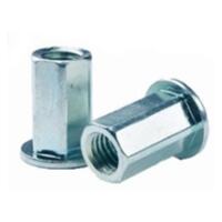 CF-FHL2-1015-10.5 FHL2-1015-10.5, Rivetnut Insert, M10x1.5 ISO-6H (7.49-10.49mm Grip) Full-Hex Body, Large Flange He