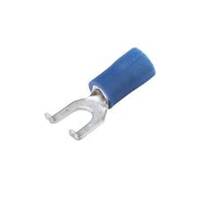 Vinyl Flanged Spade Terminal, 6 Stud, Blue, 16-14 Ga (100 MIN)