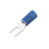 Vinyl Spade Terminal, 6 Stud, Blue, 16-14 Ga (100 MIN)